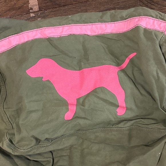 PINK VS - Overnight oversized green and pink shoulder bag - Picture 7 of 7